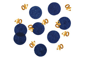 Confetti Luxe Blauw 40 Jaar - 25 gram