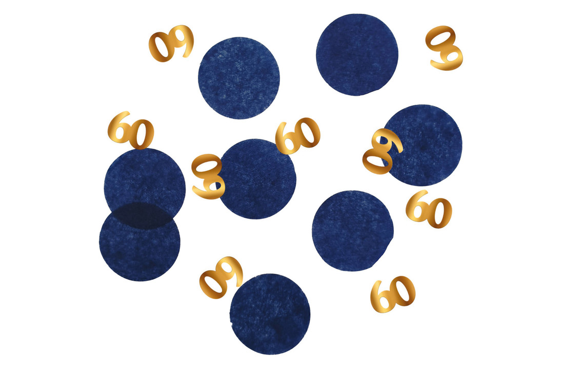 Confetti Luxe Blauw 60 Jaar - 25 gram
