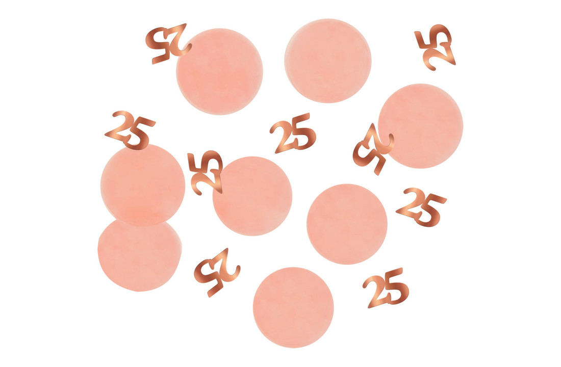 Confetti Luxe Roze 25 Jaar - 25 gram