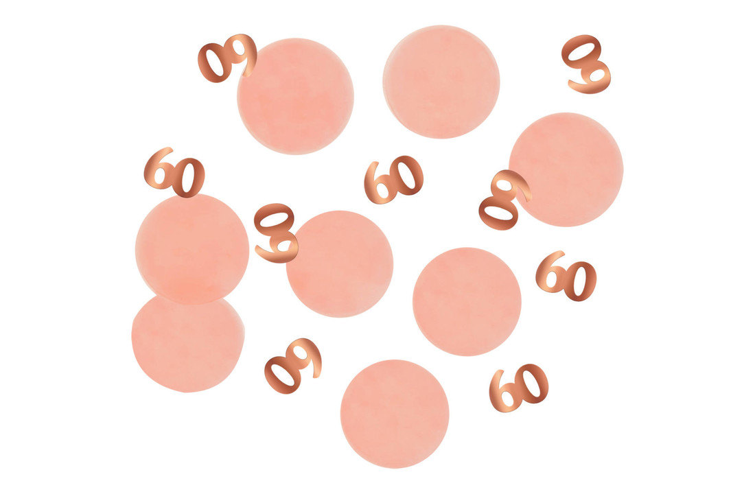 Confetti Luxe Roze 60 Jaar - 25 gram
