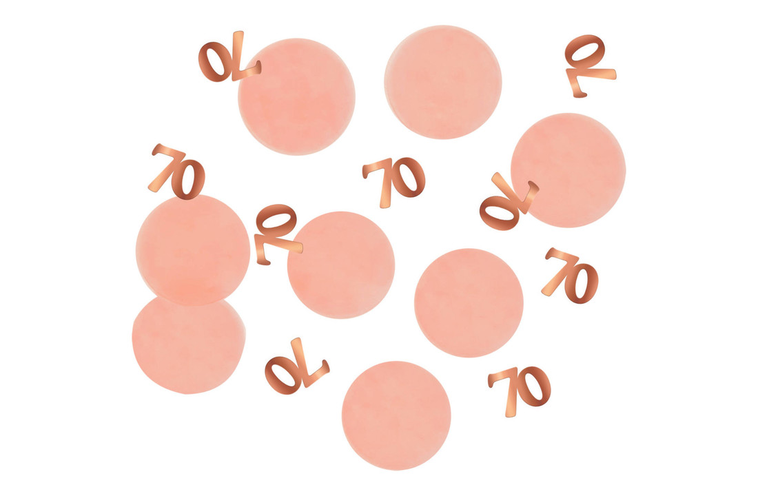 Confetti Luxe Roze 70 Jaar - 25 gram
