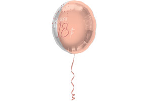 Folieballon Luxe Roze 18 jaar 45cm - Per Stuk