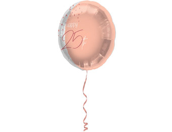 Folieballon Luxe Roze 25 jaar 45cm - Per Stuk