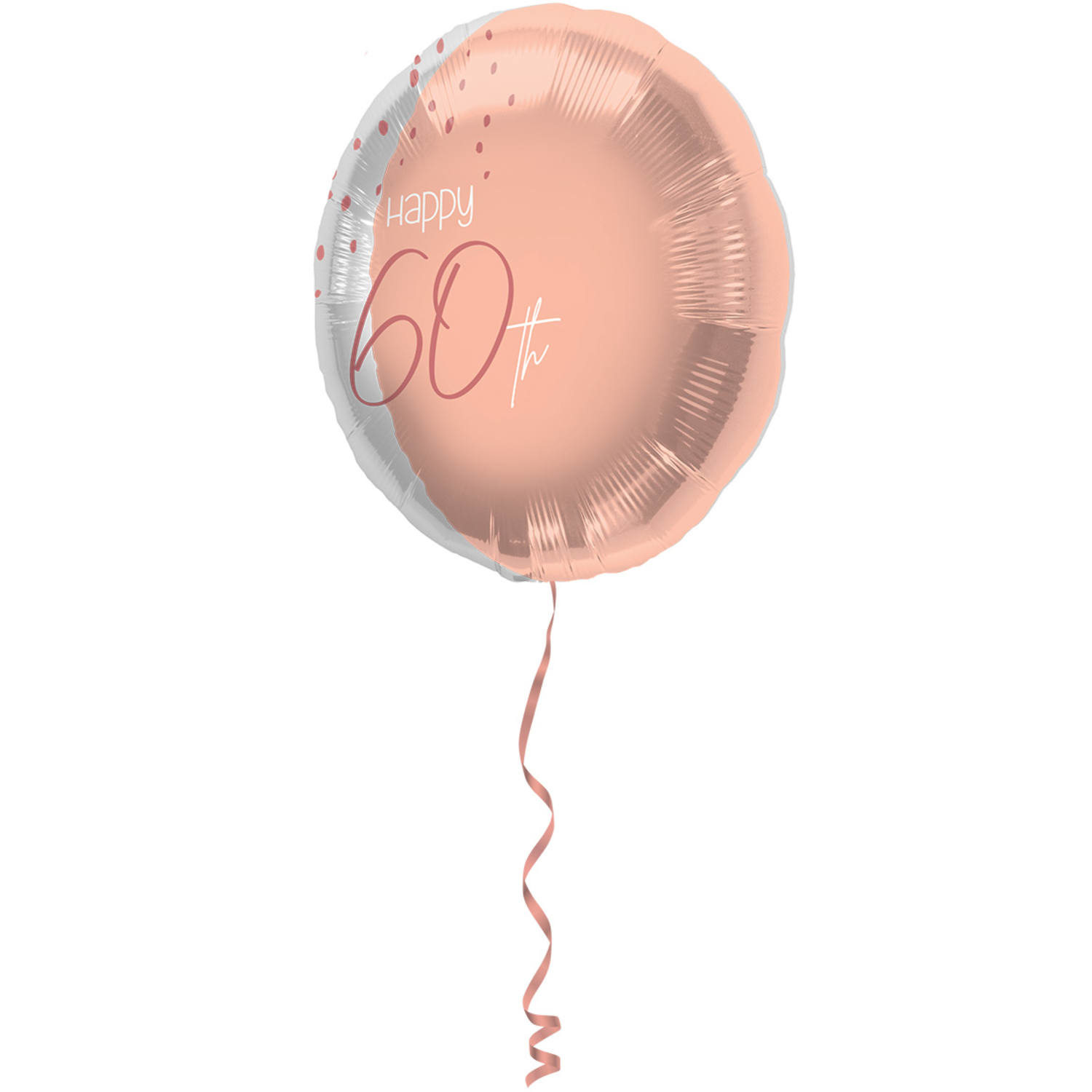Folieballon Luxe Roze 60 Jaar 45cm - Per Stuk