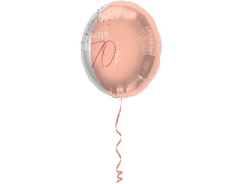 Folieballon Luxe Roze 70 Jaar 45cm - Per Stuk