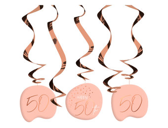 Hangdecoratie Luxe Roze 50 Jaar - 5 stuks
