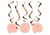 Hangdecoratie Luxe Roze 70 Jaar - 5 stuks