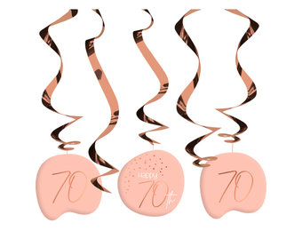 Hangdecoratie Luxe Roze 70 Jaar - 5 stuks