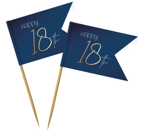 Prikkers Luxe Blauw 18 Jaar - 36 stuks