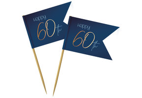 Prikkers Luxe Blauw 60 Jaar - 36 stuks