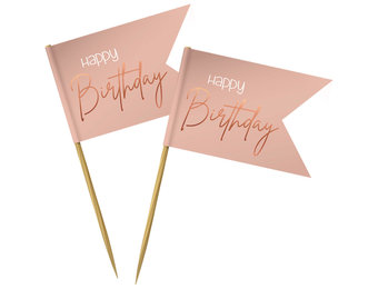 Prikkers Luxe Roze Happy Birthday - 36 stuks