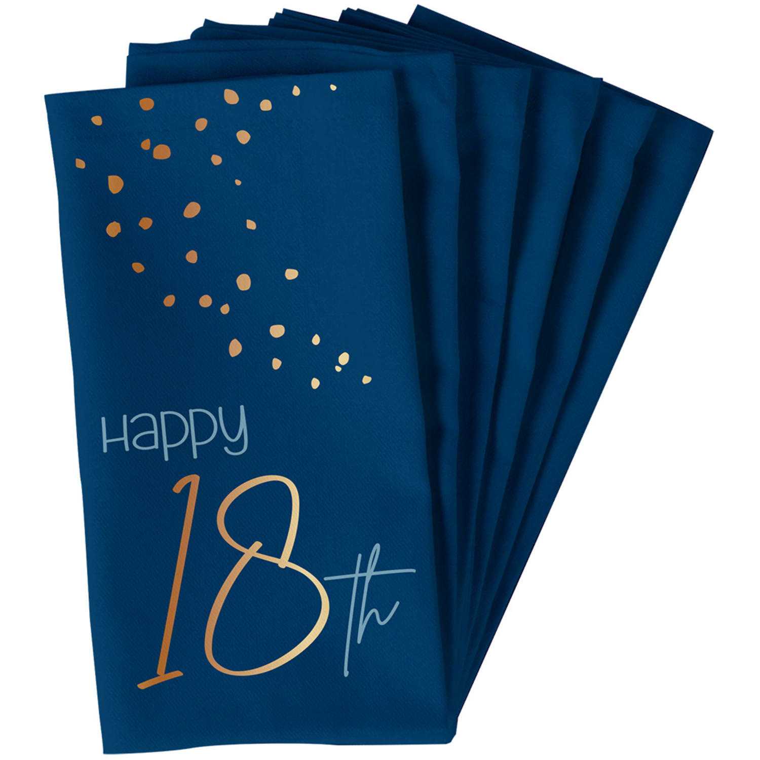 Servetten Luxe Blauw 18 Jaar 33x33cm - 10 stuks