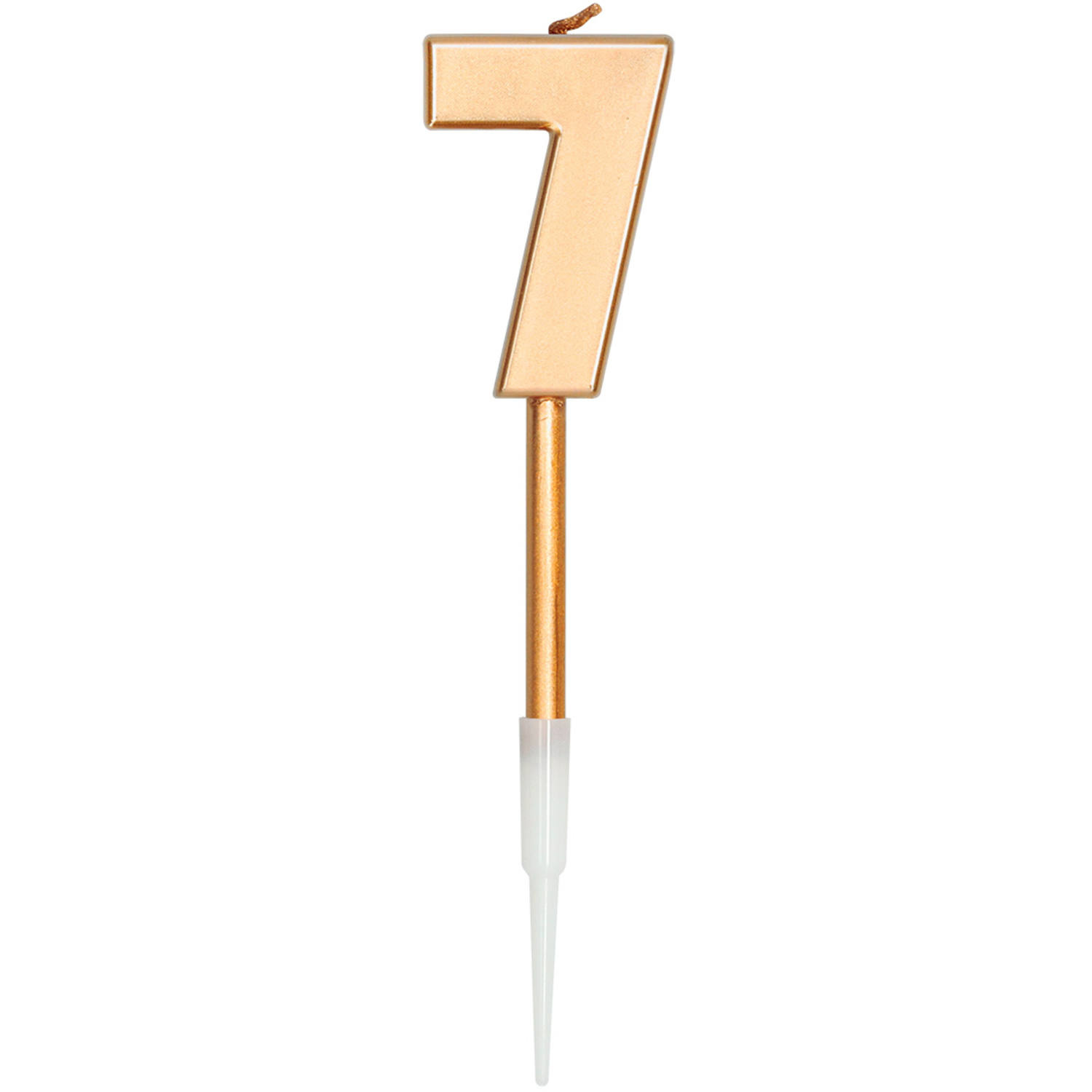 Kaars Cijfer 7 Brons Metallic - 14cm