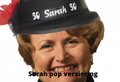sarah pop versiering