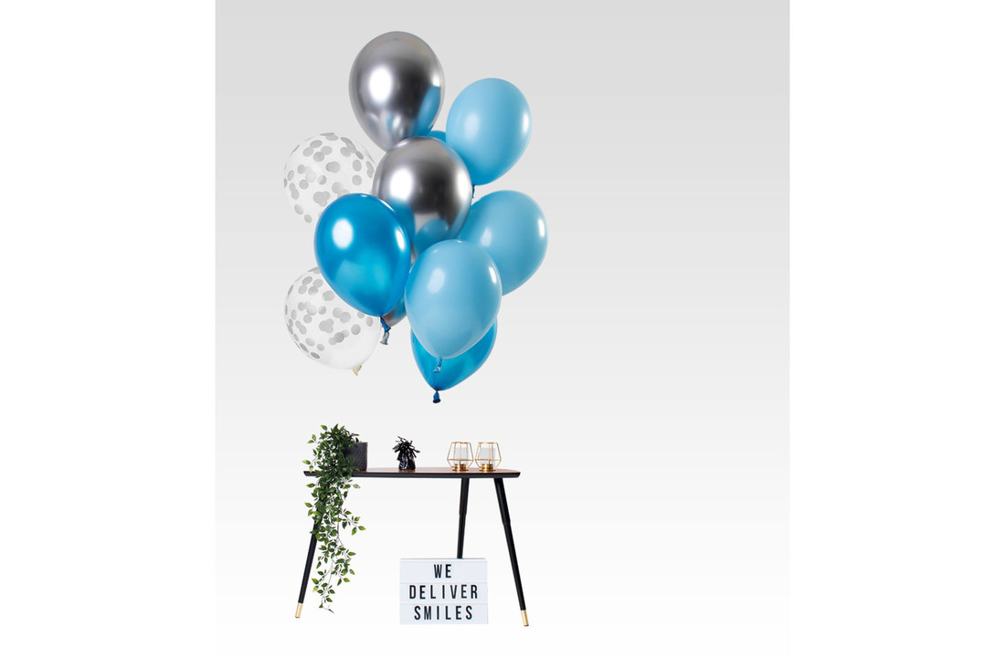Ballonnen Aquamarine 30cm - 12 stuks