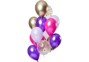 Ballonnen Purple Posh 30cm - 12 stuks