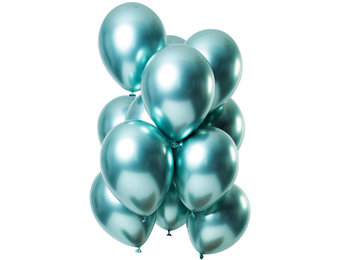 Ballonnen Mirror Chrome Groen 33cm - 12 stuks