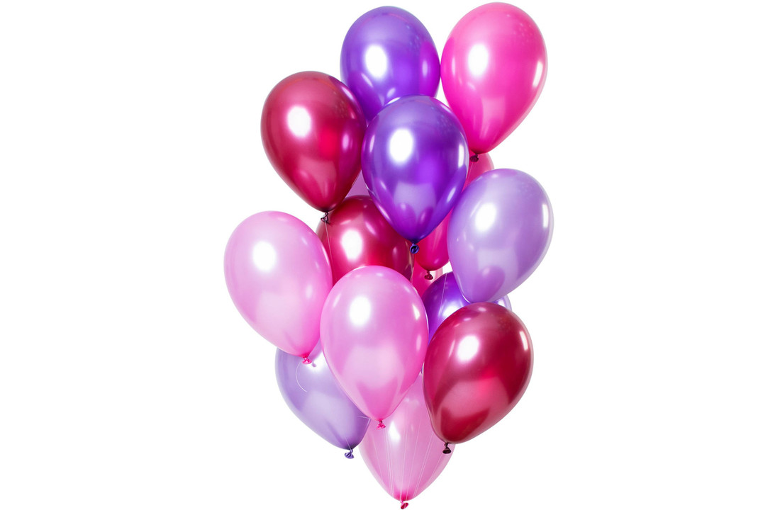 Ballonnen Merry Berry Pink Metallic 30cm - 15 stuks