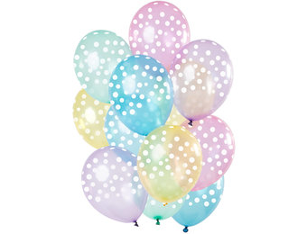 Ballonnen Stippen Pastel 30cm - 15 stuks