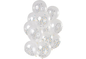 Ballonnen Origami 10 jaar 30cm - 12 stuks