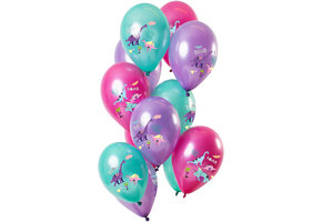 Ballonnen Dinosaurus Metallic Paars 30cm - 12 stuks