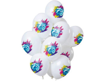 Ballonnen Color Splash 75 Jaar - 12 stuks