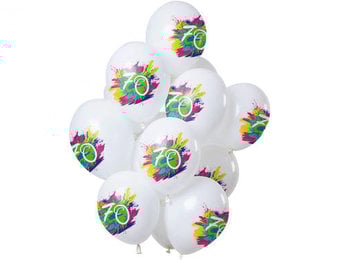 Ballonnen Color Splash 70 Jaar - 12 stuks