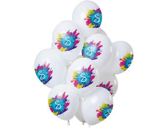 Ballonnen Color Splash 8 Jaar - 12 stuks