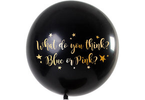 Ballon Gender Reveal Jongen Metallic - 90 cm