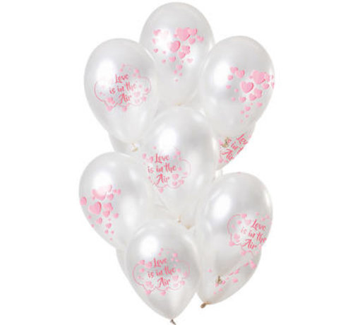 Ballonnen Love Is In The Air Metallic - 12 stuks