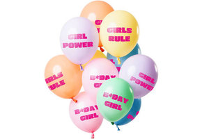 Ballonnen Verjaardag Meisje Pastel - 12 stuks