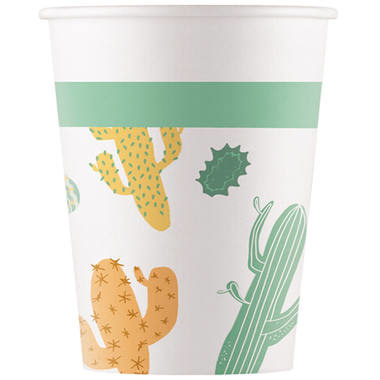 Bekers Papier Composteerbaar Cactus - 8 stuks