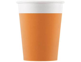 Bekers Papier Composteerbaar Oranje - 8 stuks