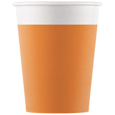 Bekers Papier Composteerbaar Oranje - 8 stuks