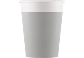 Bekers Papier Composteerbaar Grijs - 8 stuks