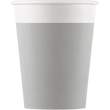 Bekers Papier Composteerbaar Grijs - 8 stuks