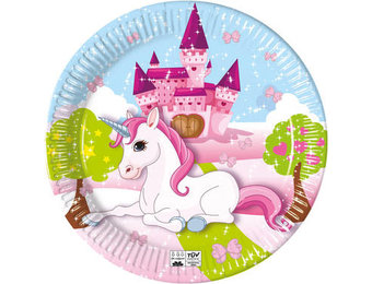 Borden Papier Composteerbaar Eenhoorn - 8 stuks