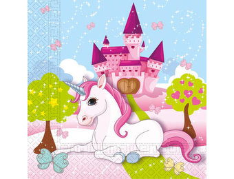 Servetten Papier Composteerbaar Eenhoorn - 20 stuks