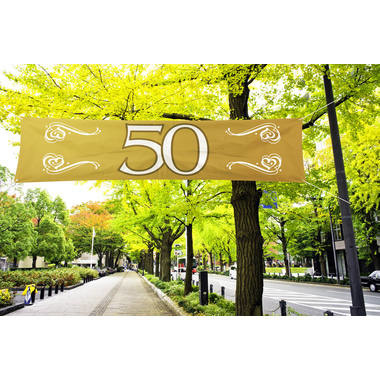 50 jaar Spandoek Goud - per stuk