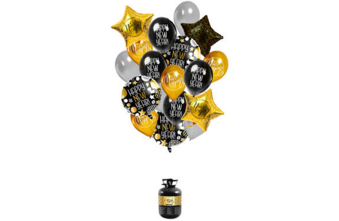 Helium tank 'Happy New Year' met Ballonnen en Lint