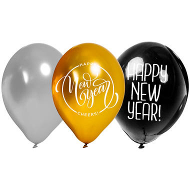 Helium tank 'Happy New Year' met Ballonnen en Lint