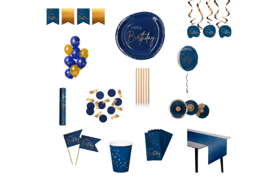 Deluxe feestpakket Happy Birthday voor hem