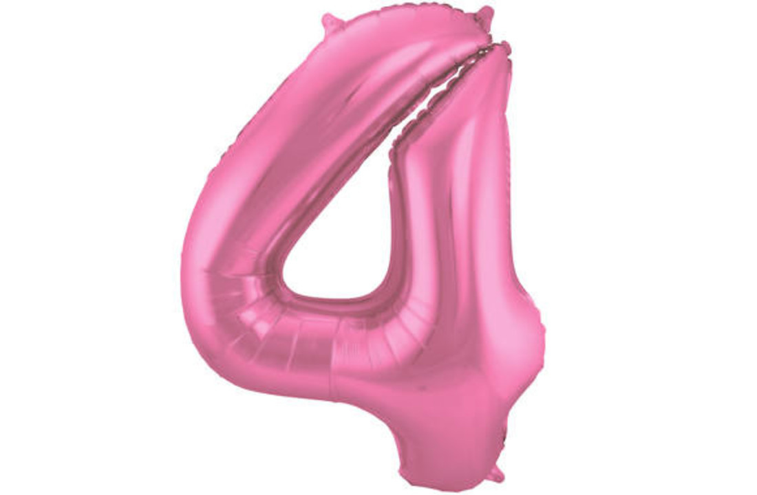 Cijferballonnen roze