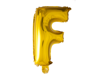 Letter Ballon F Goud - 41cm