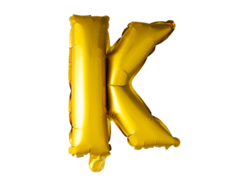 Letter Ballon K Goud - 41cm