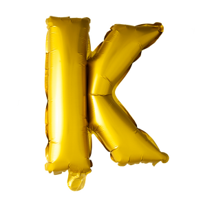 Letter Ballon K Goud - 41cm