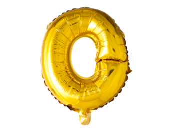 Letter Ballon O Goud - 41cm