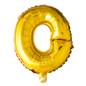Letter Ballon O Goud - 41cm