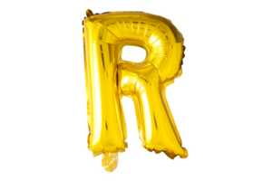Letter Ballon R Goud - 41cm
