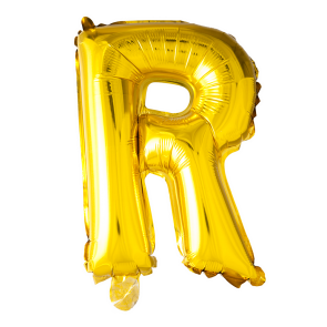 Letter Ballon R Goud - 41cm